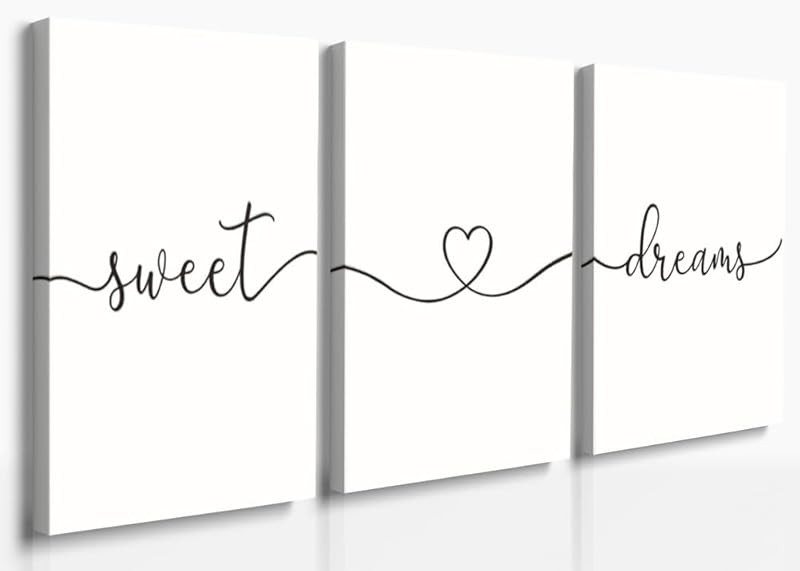 GUBIYU Home Family Wall Decor, Set of 3 Inspirational Canvas Prints Black and White Framed Canvas Art Paintings Wood Wall Decoration for Dining Room Bedroom Living Room 12"x16" https://www.amazon.com/dp/B09X196N64