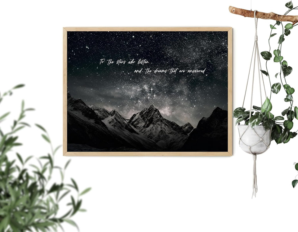 TwoDays Fantasy Books Merchandise Room Decor, To The Stars Who Listen Wall Art Prints For Bookish Gifts, City Of Starlight Poster For Library.(12" X 16", UNFRAMED) https://www.amazon.com/dp/B0CM6F3Z8L