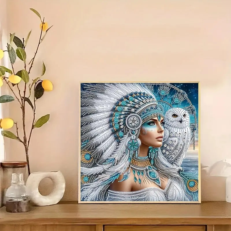 5D Diamond Painting Kit - Frameless Mosaic Art with Special Shaped Crystals for Home Wall Decor, DIY Creative Handcraft Set June Wall Art