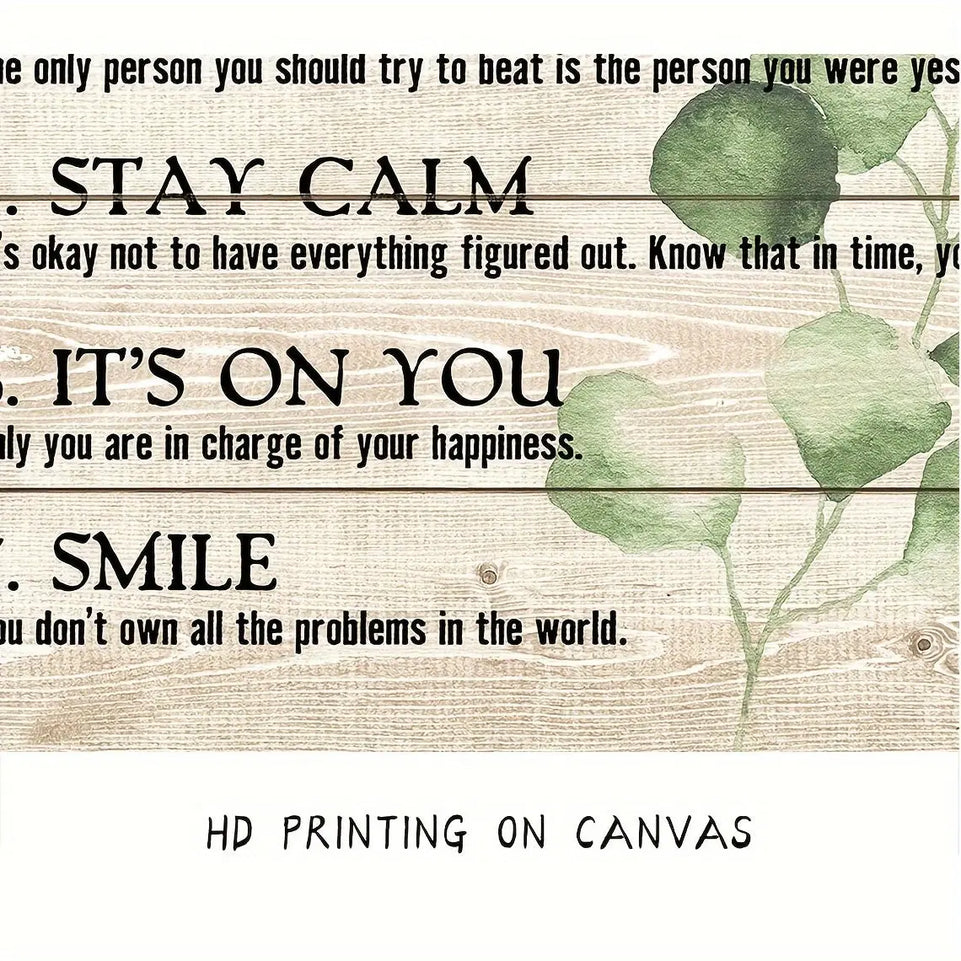 Inspirational Perfect Wall Art 7 Rules of Life Canvas Print - No Framing Needed for Home and Office June Wall Art