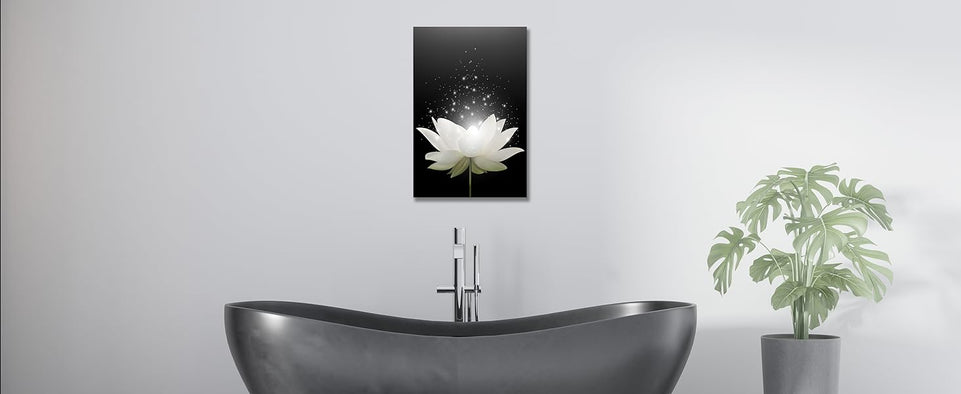 Canvas Prints Art Lotus Floral Pictures Wall Art for Zen Office Decor Meditation Poster Modern Artwork Painting Framed Ready to Hang(12x16inch) https://www.amazon.com/dp/B0CFDZLV4Y