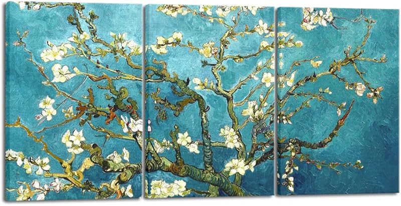 Wieco Art 3 Panels Canvas Prints of Vincent Van Gogh Paintings Reproduction Starry Night Over the Rhone Cafe Terrace at Night Canvas Wall Art for Living Room Home Office Decor https://www.amazon.com/dp/B0C33BG7JC