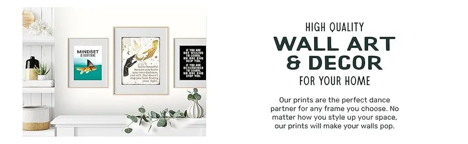 Black Office Decor Inspirational Quotes - Positive Quotes Posters for Men - Home Office Success Wall Art - executive Motivational Gifts for Him - Motivation Gym Wall Decor - Rustic small Office Decor - June Wall Art