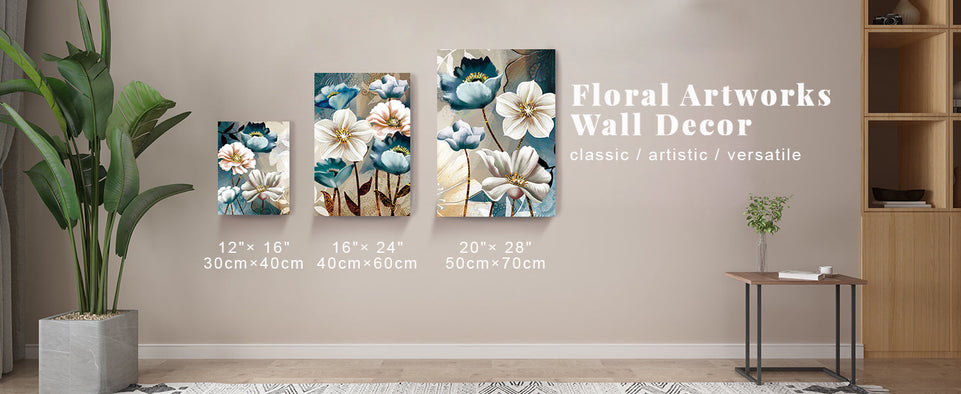SERIMINO 3 Piece Lotus Flower Canvas Wall Art for Living Room White and Indigo Blue Floral Picture Wall Decor for Dining Room Bedroom Bathroom Kitchen Print Painting for Home Decorations https://www.amazon.com/dp/B08VP27GL7