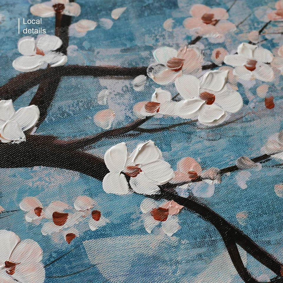 3 Piece Wall Art Hand-Painted Framed Flower Oil Painting On Canvas Gallery Wrapped Modern Floral Artwork for Living Room Bedroom Décor Teal Blue Lake Ready to Hang 12"x16"x3 Panel https://www.amazon.com/dp/B07RPLB9CH