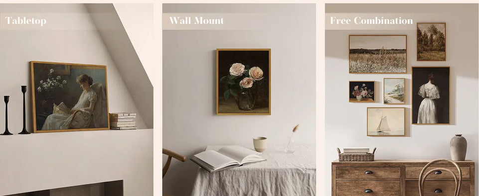 InSimSea Framed Wall Art for Living Room Landscape Canvas Wall Decor Meadow with Flowers Vintage Paintings Classical Wildflower Field Scene Boho Floral Pictures Decor Gifts for Bathroom Bedroom 8x10in https://www.amazon.com/dp/B0D1YFGWX7