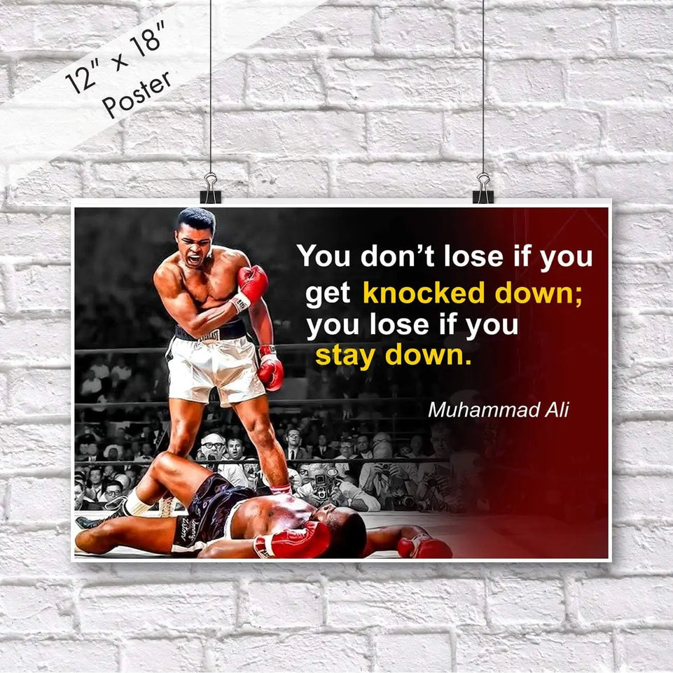 Muhammad Ali Poster Quote Boxing Black History Month Posters Sports Quotes Decorations Growth Mindset Décor Learning Classroom Teachers Decoration Educational Teaching Supplies Black Wall Art P044 https://www.amazon.com/dp/B07HXZM9K5