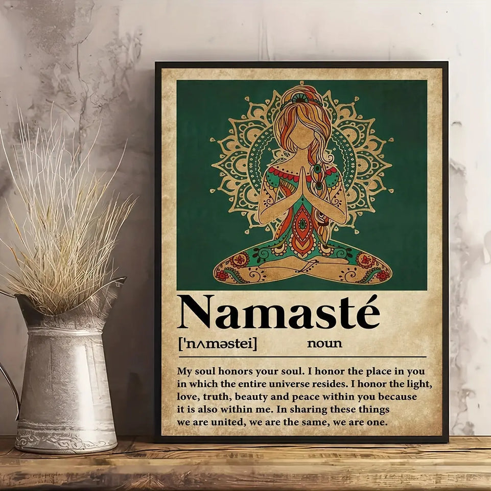 1pc Yoga Girl Poster - Vintage Canvas Wall Art For Home And Room Decor - Inspirational Message For Soul Connection June Wall Art
