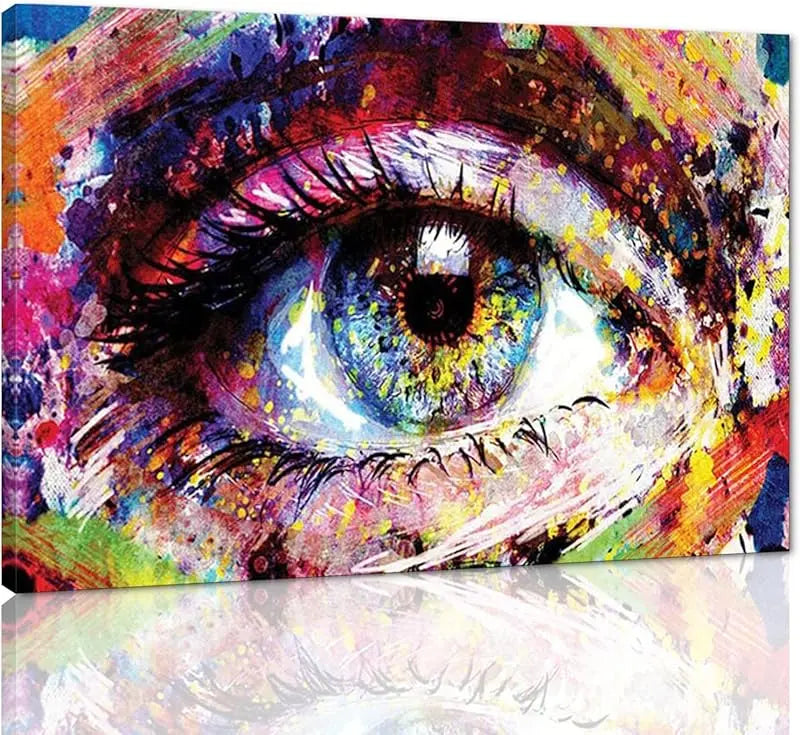 Yatsen Bridge Classic Street Art Banksy Graffiti Wall Art Behind The Curtain Posters Canvas Paintings Colorful Graffiti Pictures Prints Framed for Living Room Home Decor(36''W x 24''H) https://www.amazon.com/dp/B07ZVHB9FP