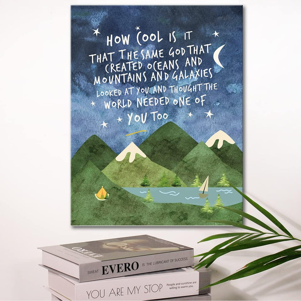 Same God Creation ,Inspirational Quotes Framed Canvas wall art for Room Nursery Wall Decor,Encouragement Gifts for Kids Teens-Mountain https://www.amazon.com/dp/B09QS2DR1V