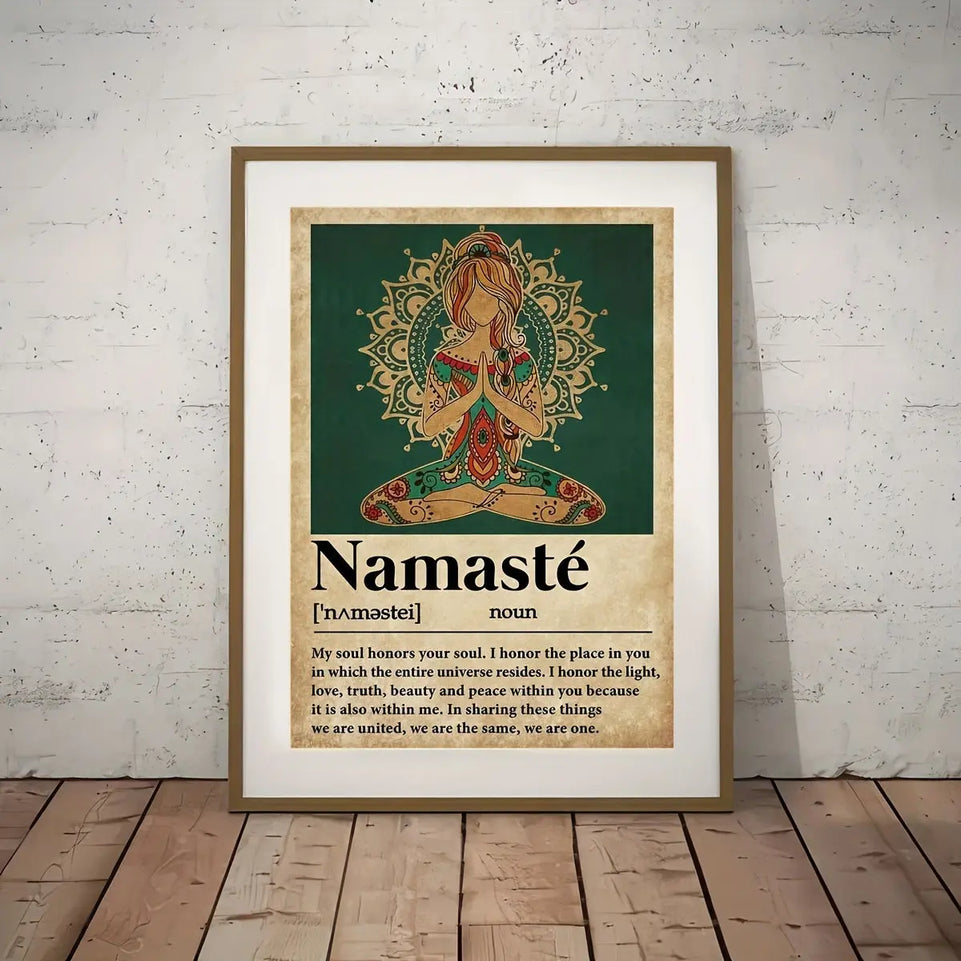 1pc Yoga Girl Poster - Vintage Canvas Wall Art For Home And Room Decor - Inspirational Message For Soul Connection June Wall Art