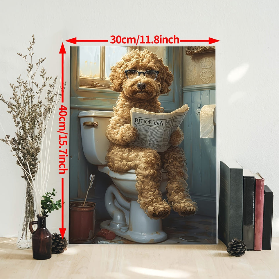 1pc Goldendoodle Bathroom Canvas Wall Art - Humorous Wooden Framed Print for Restroom Decor, Modern Minimalist Pet-Themed Artwork, Ideal Gift for Dog Lovers, Unique Interior Design Accent for Living Spaces https://www.temu.com/search_result.html?search_key=601099578080164