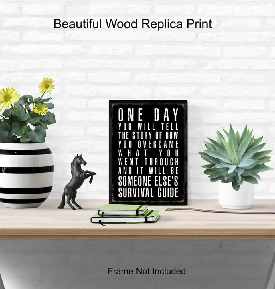 Black Office Decor Inspirational Quotes - Positive Quotes Posters for Men - Home Office Success Wall Art - executive Motivational Gifts for Him - Motivation Gym Wall Decor - Rustic small Office Decor - June Wall Art