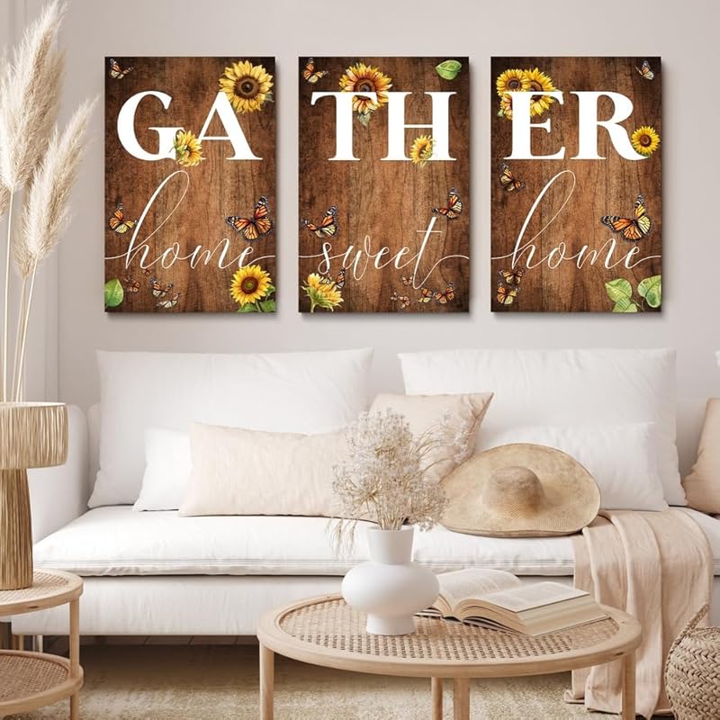 GUBIYU Home Family Wall Decor, Set of 3 Inspirational Canvas Prints Black and White Framed Canvas Art Paintings Wood Wall Decoration for Dining Room Bedroom Living Room 12"x16" https://www.amazon.com/dp/B09X196N64