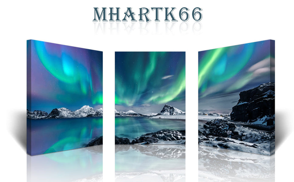 Farmhouse Canvas Wall Art For Bedroom Wall Decorations For Living Room Office Wall Decor Aurora Scenery Painting On Stretched And Framed Wall Pictures 3 Piece Ready To Hang For Bathroom Home Decor https://www.amazon.com/dp/B085RCGP4Q