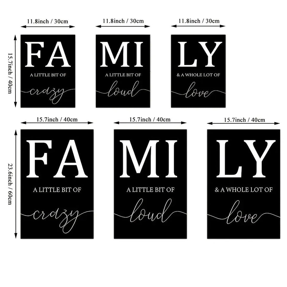 Luxury Minimalist 3pcs/set Frameless Canvas Wall Art - Decorative Paintings for Living Room - Family Writing No Frame June Wall Art