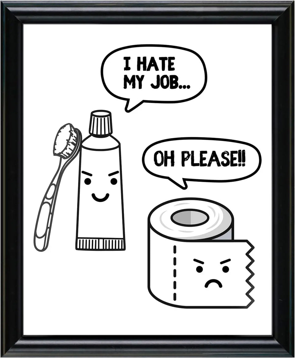 Funny Bathroom Decor & Bathroom Prints - Bathroom Wall Decor/Wall Art - Bathroom Prints/Signs - 8"x10" inch With frame https://www.amazon.com/dp/B0919N8C2K