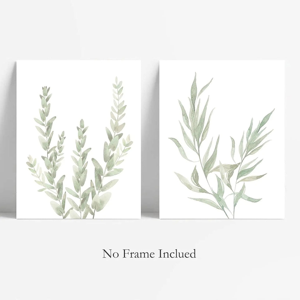 Botanical Boho Bathroom Decor Wall Art Prints, UNFRAMED Sage Green Plants Decor for Bedroom|Office, Minimalist Eucalyptus Leaves Watercolor Art Prints, Set of 4 Pictures, 8"x10" No Frames https://www.amazon.com/dp/B0923P4PCS