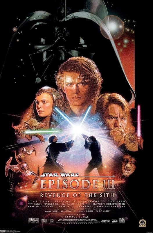 Trends International 24X36 Star Wars: Revenge of the Sith - One Sheet Wall Poster, 24.00" x 36.00", Unframed Version https://www.amazon.com/dp/B084TJZT31