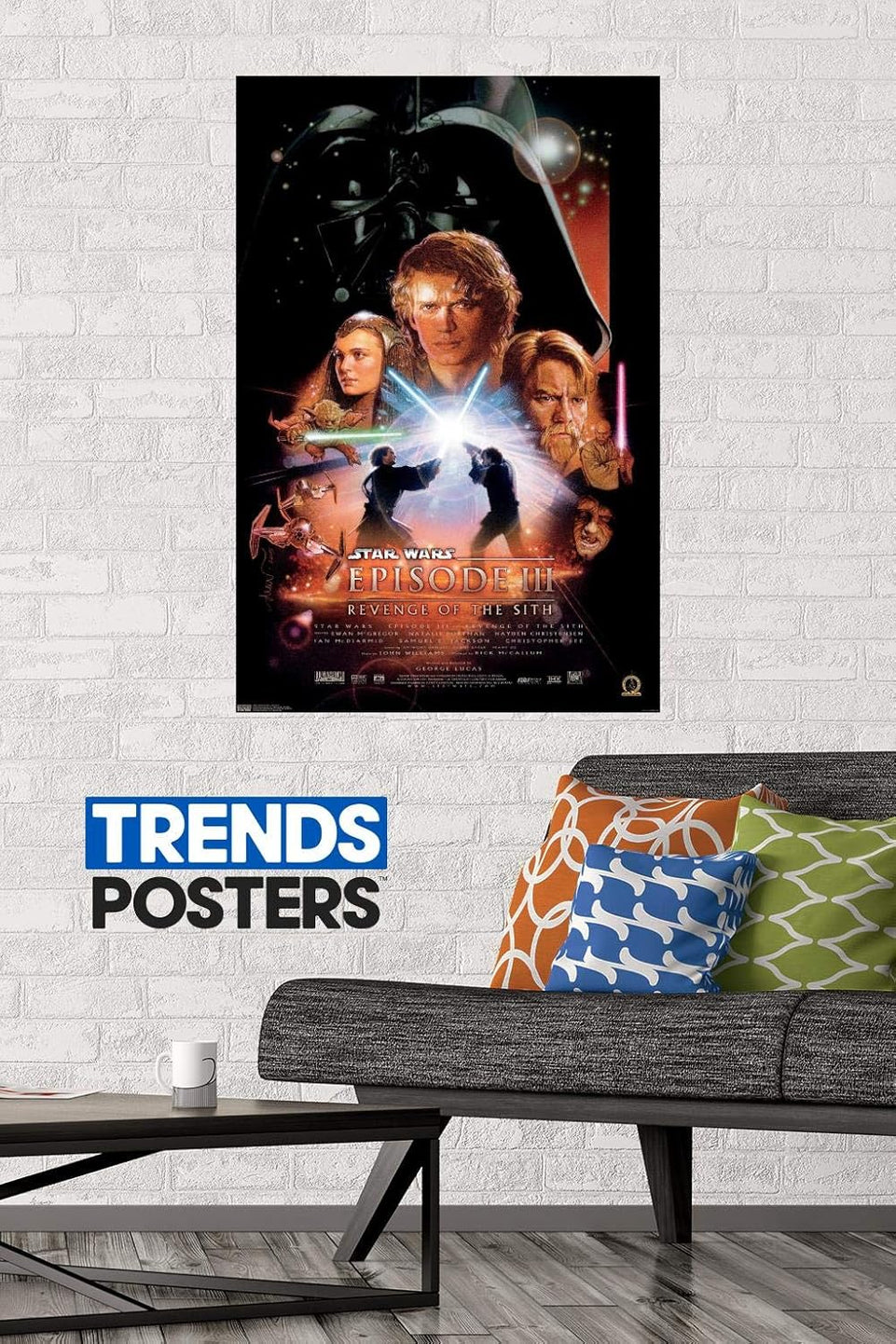 Trends International 24X36 Star Wars: Revenge of the Sith - One Sheet Wall Poster, 24.00" x 36.00", Unframed Version https://www.amazon.com/dp/B084TJZT31