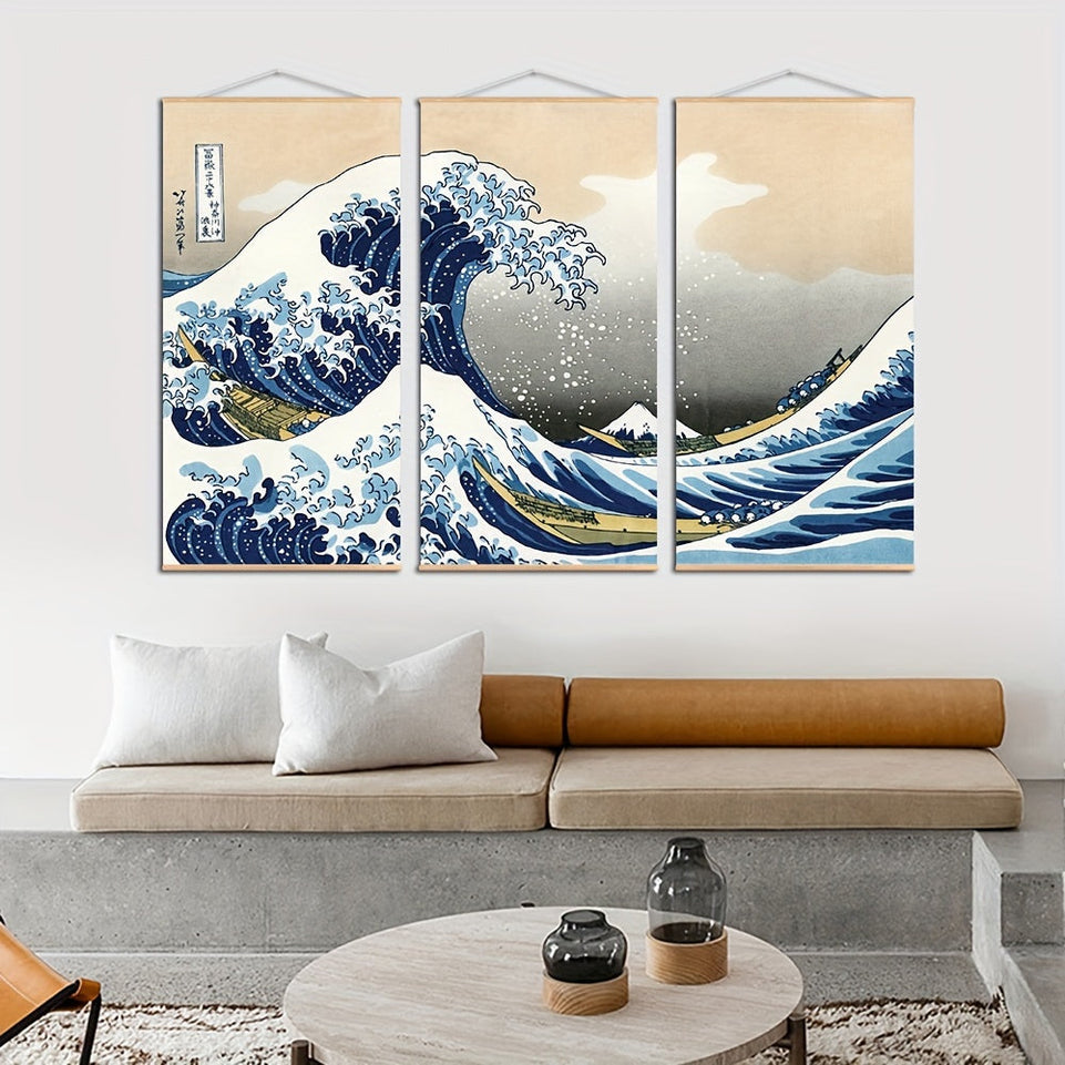3pcs The Wave of Kanagawa - Famous Painting Print for Living Room and Office Decoration https://www.temu.com/search_result.html?search_key=601099514190401