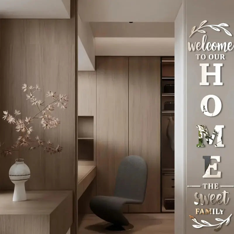 1set Letter Acrylic Mirror Wall Sticker, Self-adhesive Creative 3D Wall Stickers, Decorative Decals For Bathroom Living Room Bedroom, Room Decor, Home Decor June Wall Art