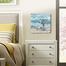 Bathroom Decor Wall Art Blue Beach Picture Ocean Theme Flower Canvas Print Modern Coastal Seascape Painting Framed Seaside Artwork Floral Daisy in Indian Vase for Home Sea Lake Bedroom 14x14inch https://www.amazon.com/dp/B08VH1FZV3
