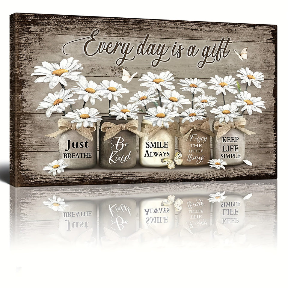1pc Wooden Framed Rustic Wall Art Daisy Butterfly Gift Canvas Vintage Floral Wall Art, Flowers Inspirational Picture For Bedroom Living Room Bathroom Office Wall Decor Framed Home Decorations Ready To Hang With Framed Ready To Hang 11.8inx15.7inch Eid Al- https://www.temu.com/search_result.html?search_key=601099541392260