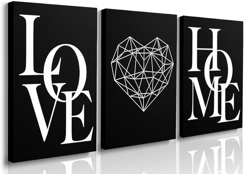 GUBIYU Home Family Wall Decor, Set of 3 Inspirational Canvas Prints Black and White Framed Canvas Art Paintings Wood Wall Decoration for Dining Room Bedroom Living Room 12"x16" https://www.amazon.com/dp/B09X196N64