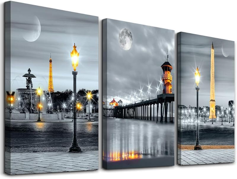 Farmhouse Canvas Wall Art For Bedroom Wall Decorations For Living Room Office Wall Decor Aurora Scenery Painting On Stretched And Framed Wall Pictures 3 Piece Ready To Hang For Bathroom Home Decor https://www.amazon.com/dp/B085RCGP4Q