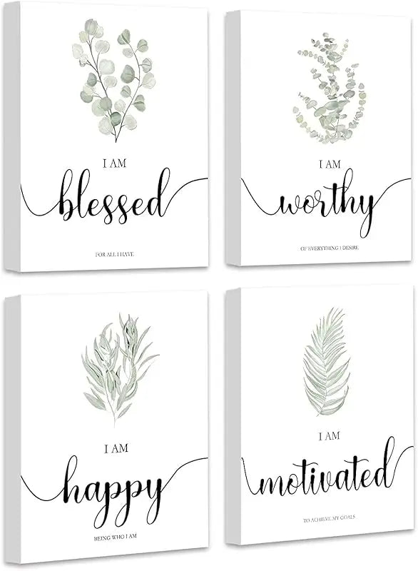 Drsoum Framed Botanical Plant Canvas Wood Wall Art Light Green Sage Wall Decor Eucalyptus Leaf Picture for Bedroom Living Room Bathroom Office 8”x 10” x 4pcs https://www.amazon.com/dp/B0CB1NZ5HT