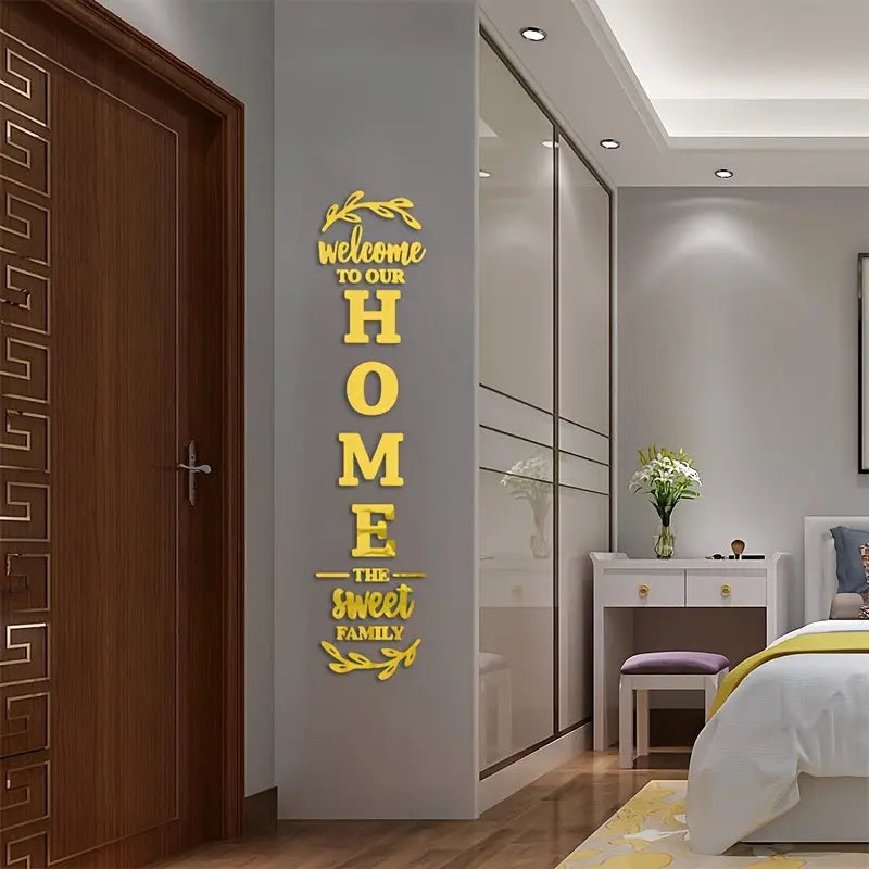 1set Letter Acrylic Mirror Wall Sticker, Self-adhesive Creative 3D Wall Stickers, Decorative Decals For Bathroom Living Room Bedroom, Room Decor, Home Decor June Wall Art
