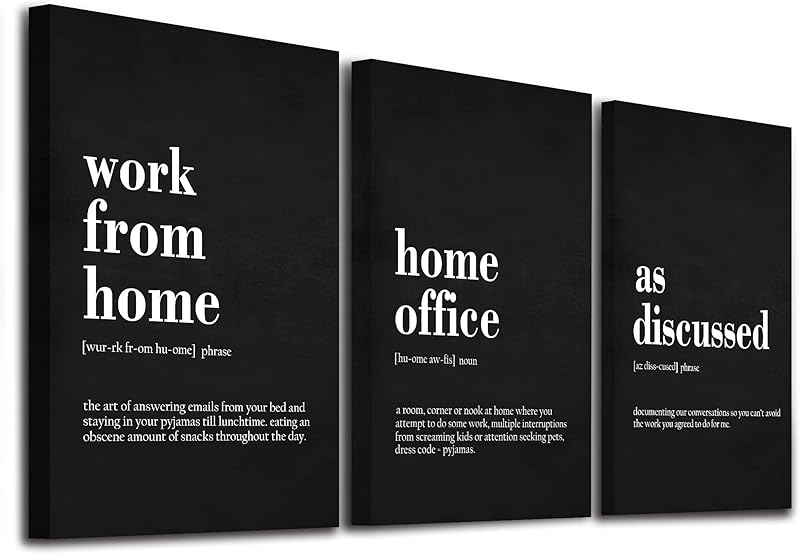 Framed Canvas Wall Art Success Quote For Office, Black Large Positive Motivational Poster, Set of 3, Execute Failure Definition, Inspirational Print (A-3pcs,12x16inchx3pcs) https://www.amazon.com/dp/B08CVF24C6