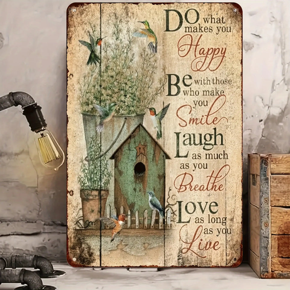 1pc, Gather Here With Grateful Hearts Vintage Metal Tin Sign (8 "x12"/20 Cm *30 Cm)Metal Tin Sign Vintage, Metal Tin Sign For Room, Signs Funny Vintage Outside, Aluminum Signs For Outdoors, Signs For Home Decor, Bar Home Deco June Wall Art