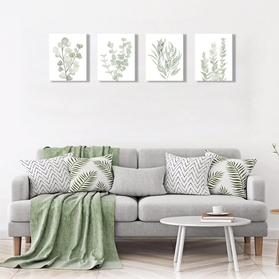 FRAMED Botanical Plant Canvas Wall Art,Boho Plant Wall Decor for Bedroom,Minimalist Floral Prints for Living Room,Light Green Botanical Art Painting for Office,Set of 4,8”x 10” https://www.amazon.com/dp/B09HH17JRH