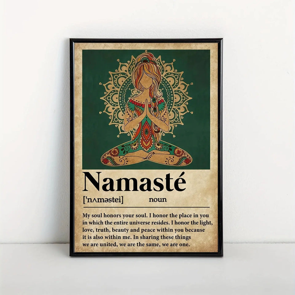 1pc Yoga Girl Poster - Vintage Canvas Wall Art For Home And Room Decor - Inspirational Message For Soul Connection June Wall Art
