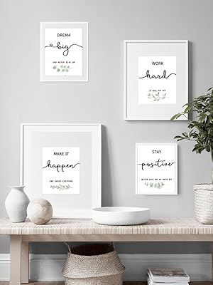 Inspirational Wall Art Office Decor, Motivational UNFRAMED Wall Art Prints for Bedroom,Living Room,Office,Classroom, Set of 4, 8"x10" https://www.amazon.com/dp/B09VDTP7TT