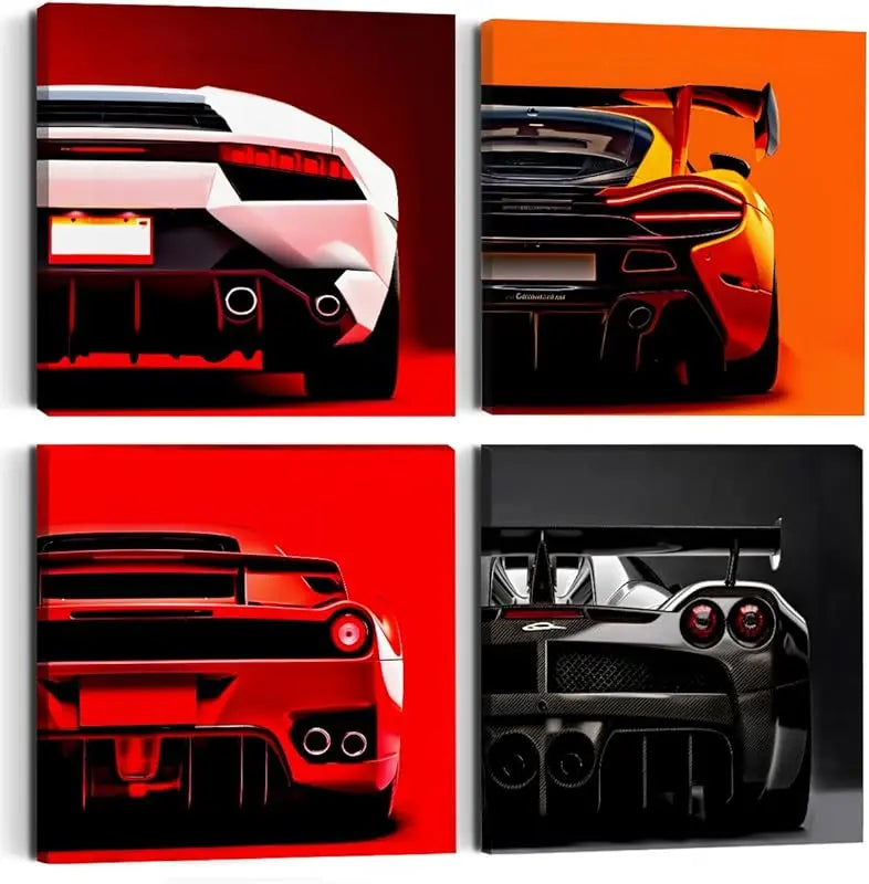 4PC Car Room Decor Truck Canvas Wall Art Framed Boys Room Decor Watercolor Cartoon Car Color Racing Vehicle Painting Garage Wall Decor Modern Canvas Prints for Playroom Farmhouse Men Living Room Home https://www.amazon.com/dp/B0C7KR9V76