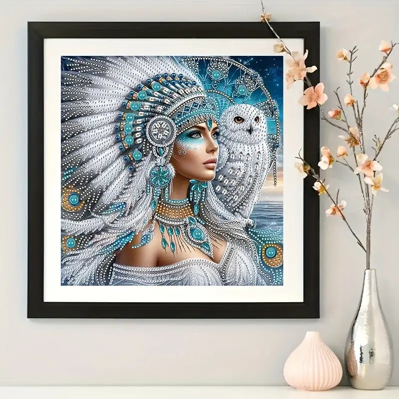 5D Diamond Painting Kit - Frameless Mosaic Art with Special Shaped Crystals for Home Wall Decor, DIY Creative Handcraft Set June Wall Art