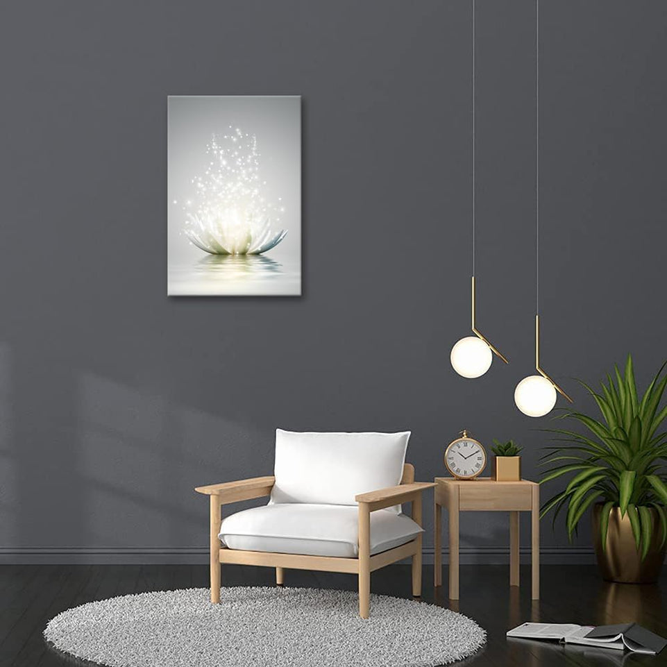 Canvas Prints Art Lotus Floral Pictures Wall Art for Zen Office Decor Meditation Poster Modern Artwork Painting Framed Ready to Hang(12x16inch) https://www.amazon.com/dp/B0CFDZLV4Y
