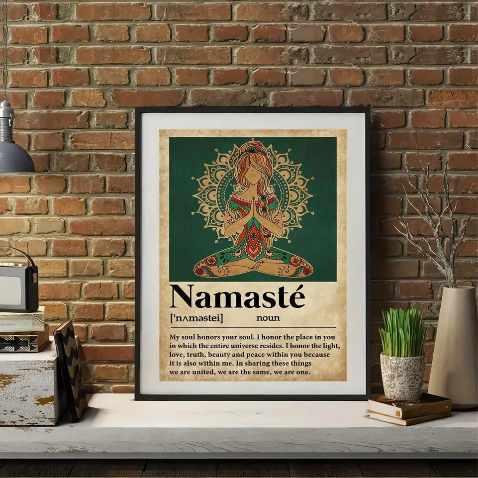 1pc Yoga Girl Poster - Vintage Canvas Wall Art For Home And Room Decor - Inspirational Message For Soul Connection June Wall Art