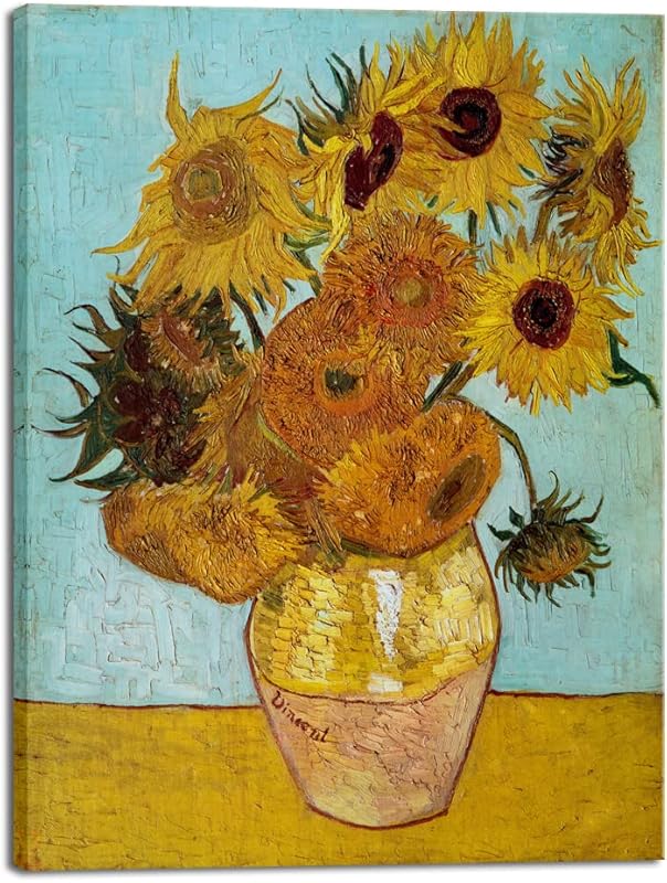 Wieco Art Sunflower by Vincent Van Gogh Oil Paintings Reproduction Modern Floral Giclee Canvas Prints Artwork Flowers Pictures on Canvas Wall Art for Home and office Decorations https://www.amazon.com/dp/B00W9EPK3W