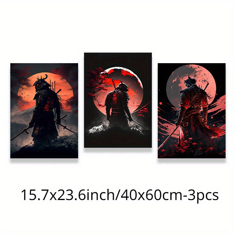 3pcs Japanese Samurai Canvas Painting, Character Posters And Prints, Cherry Blossom Sunset Wall Art, For Home Decorating, For Living Room Bedroom (11.8x15.7/15.7x23.6/19.6x27.5inch, Unframed) https://www.temu.com/search_result.html?search_key=601099529434691