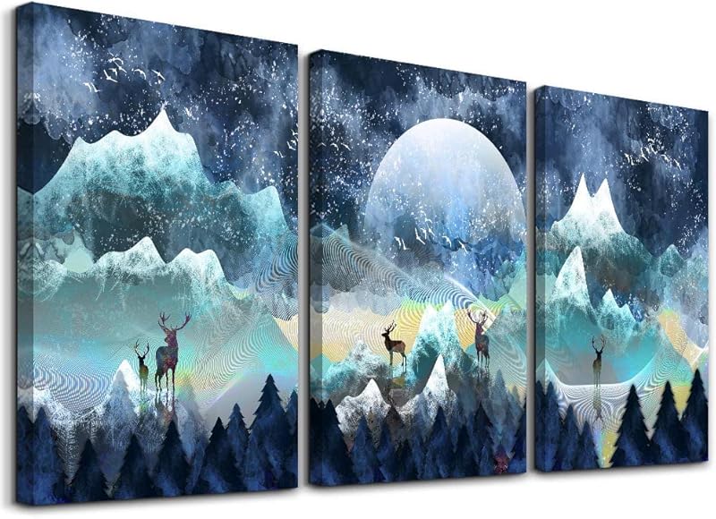 Canvas Wall Art For Living Room Wall Decor For Bedroom Farmhouse Wall Art Aurora Scenery Wall Paintings Office Wall Decor 3 Piece Framed Blue Wall Pictures Ready To Hang For Bathroom Home Decorations https://www.amazon.com/dp/B0BMF6TMHB