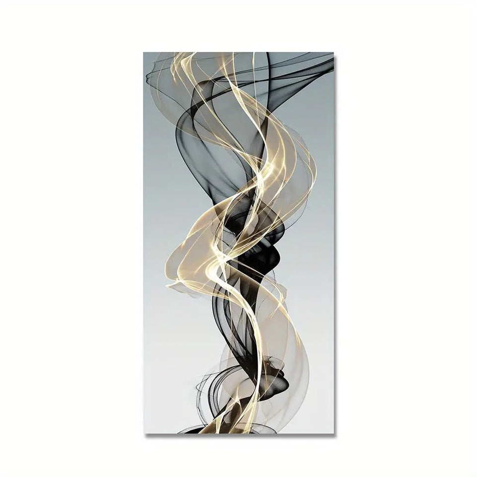 1pc Nordic Abstract Ribbon Canvas Painting - Modern Wall Art for Living Room and Bedroom Decor - Eye-Catching Design with No Frame June Wall Art