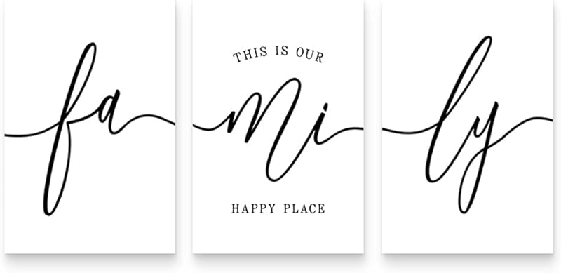 GUBIYU Home Family Wall Decor, Set of 3 Inspirational Canvas Prints Black and White Framed Canvas Art Paintings Wood Wall Decoration for Dining Room Bedroom Living Room 12"x16" https://www.amazon.com/dp/B09X196N64