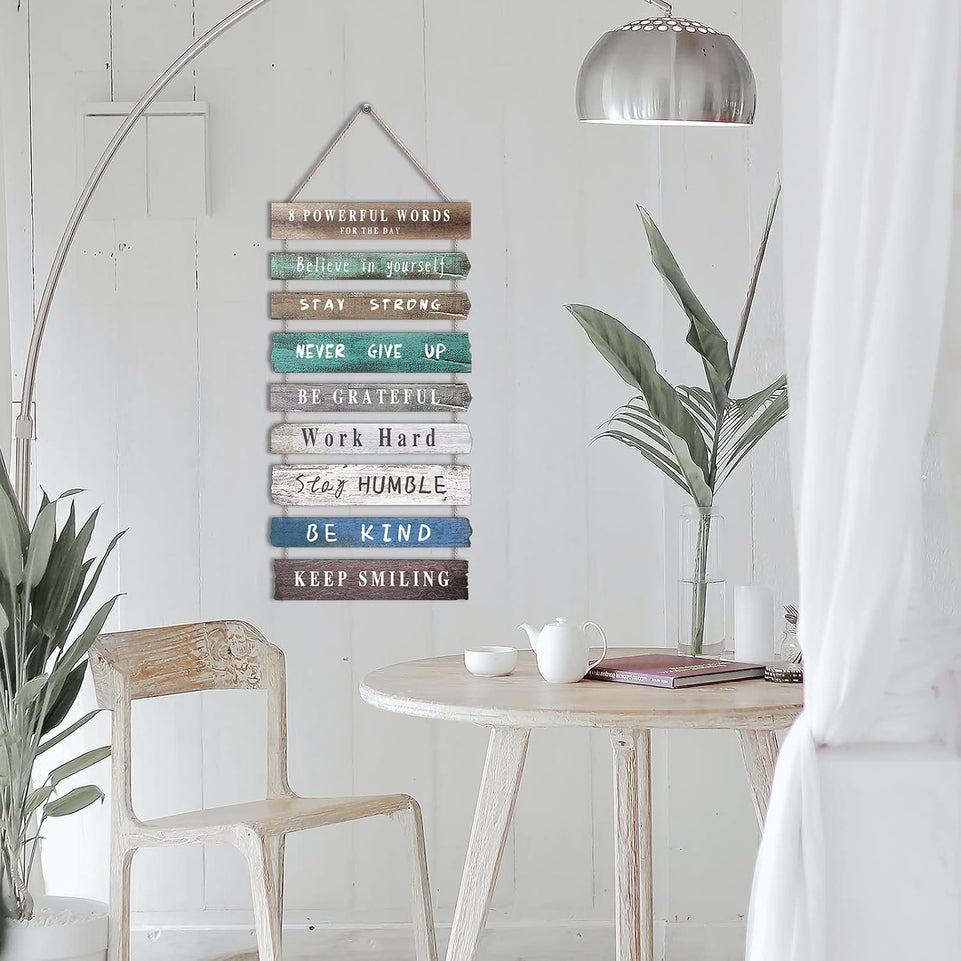 Inspirational Wall Art Decor for Office, Wooden Rustic Hanging Motivational Wall Art Decoration Sign, Inspiring Positive Quotes Wall Art for Home Living Room Bedroom Bathroom Classroom Gym 12"x24" https://www.amazon.com/dp/B09M7DPBZW