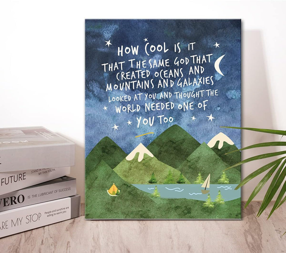 Same God Creation ,Inspirational Quotes Framed Canvas wall art for Room Nursery Wall Decor,Encouragement Gifts for Kids Teens-Mountain https://www.amazon.com/dp/B09QS2DR1V