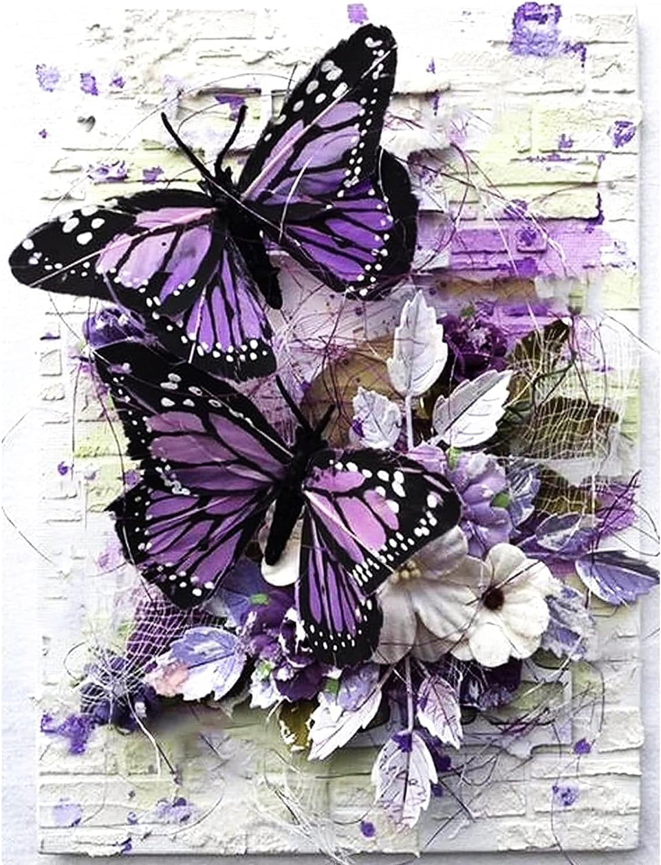 DOTZSO Painting Kits for Adults DIY 5D Round Full Drill Butterfly Flowers Diamond Art Adult 5d Diamond Painting Very Suitable for Home Leisure and Wall Decoration 11.8x15.7 (Inches) https://www.amazon.com/dp/B09FF26874