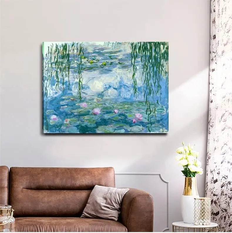 Claude Monet Canvas Wall Art - Water Lilies Classic Artwork Picture Print with Framed Painting for Home Office Wall Decor-12" x15" https://www.amazon.com/dp/B0BZDC814Q